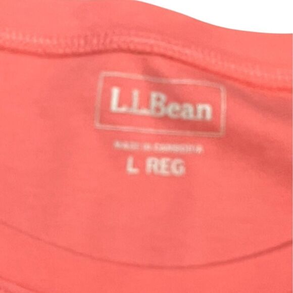 L.L. Bean Coral Top With Button Details, Size L - Picture 4 of 7